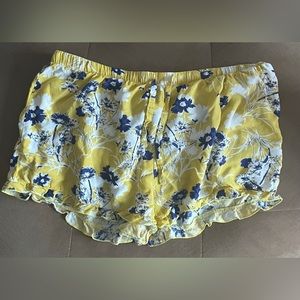 Womens Juniors Large pajama lounge shirts yellow